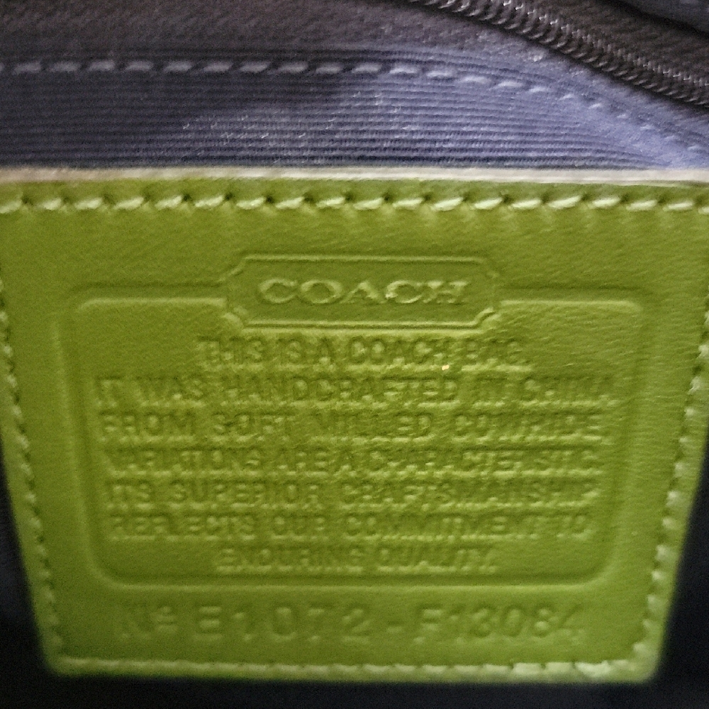 Coach Vibrant Green Leather Satchel - Picture 4 of 5